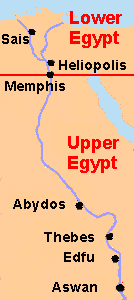 The two parts of ancient Egypt