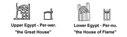  The two shrines of Upper and Lower Egypt. 