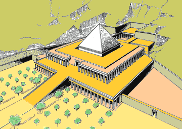  Reconstruction of Mentuhotep I's temple at Western Thebes 