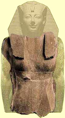 A life-size tosrso of queen Sobeknefru added with fictive head and arms.
